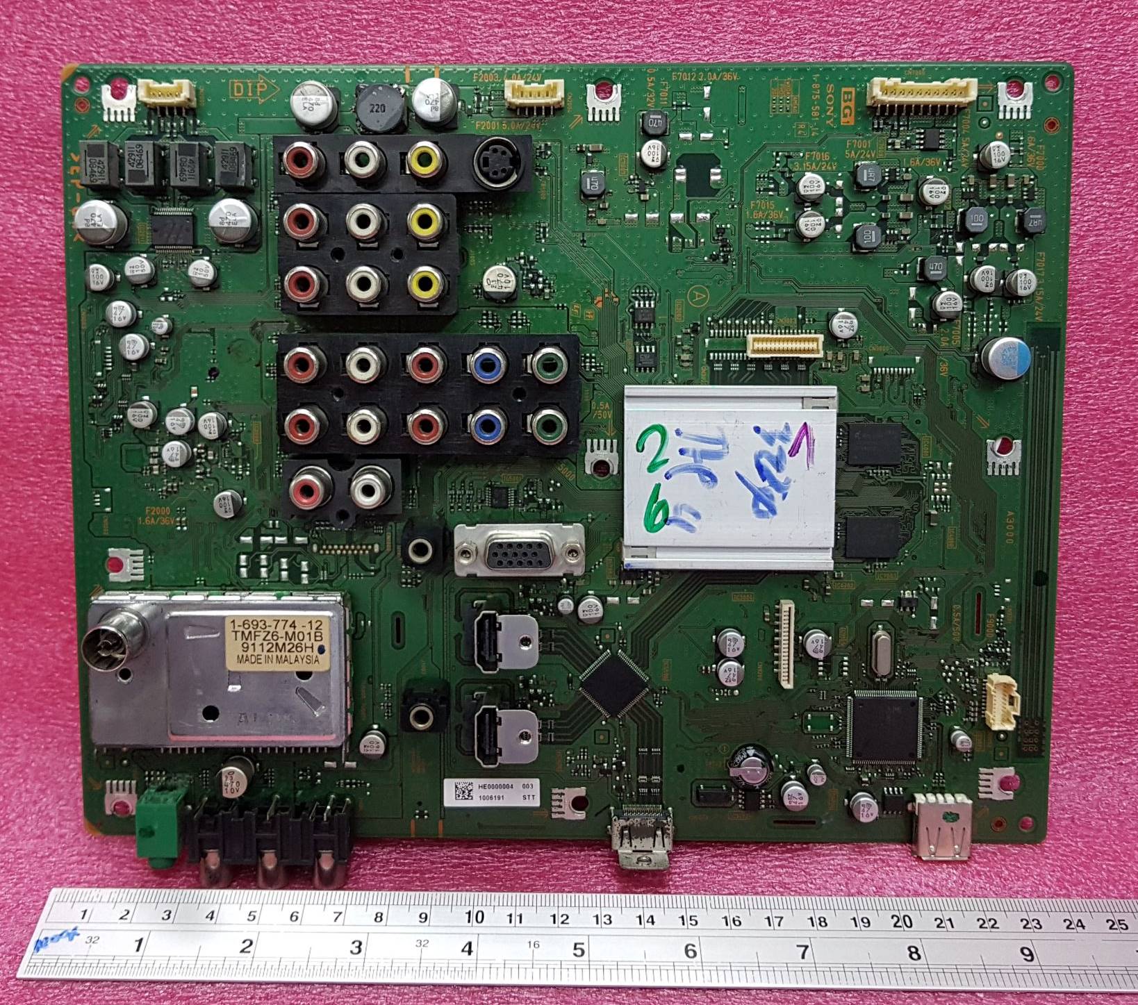 main board sony เมนบอร์ด โซนี่ อะไหล่แท้ ของถอด รุ่นklv 32s400a klv ...