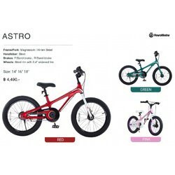 จักรยานเด็กน้ำหนักเบา เฟรมแมกนีเซียม Royal Baby รุ่น ASTRO มีขนาดล้อ 14 16 18 นิ้ว