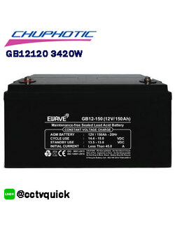 แบตเตอรี่สำหรับเครื่องสำรองไฟฟ้า E-Wave Battery GB12120 3420W