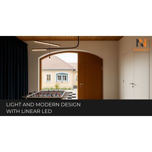 แสงและดีไซน์ร่วมสมัยกับโคมไฟ LINEAR LED