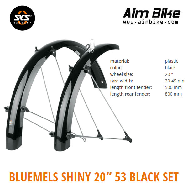 บังโคลนแบบเต็ม SKS Bluemels Shiny Black สำหรับล้อ 20, 26 และ 700c