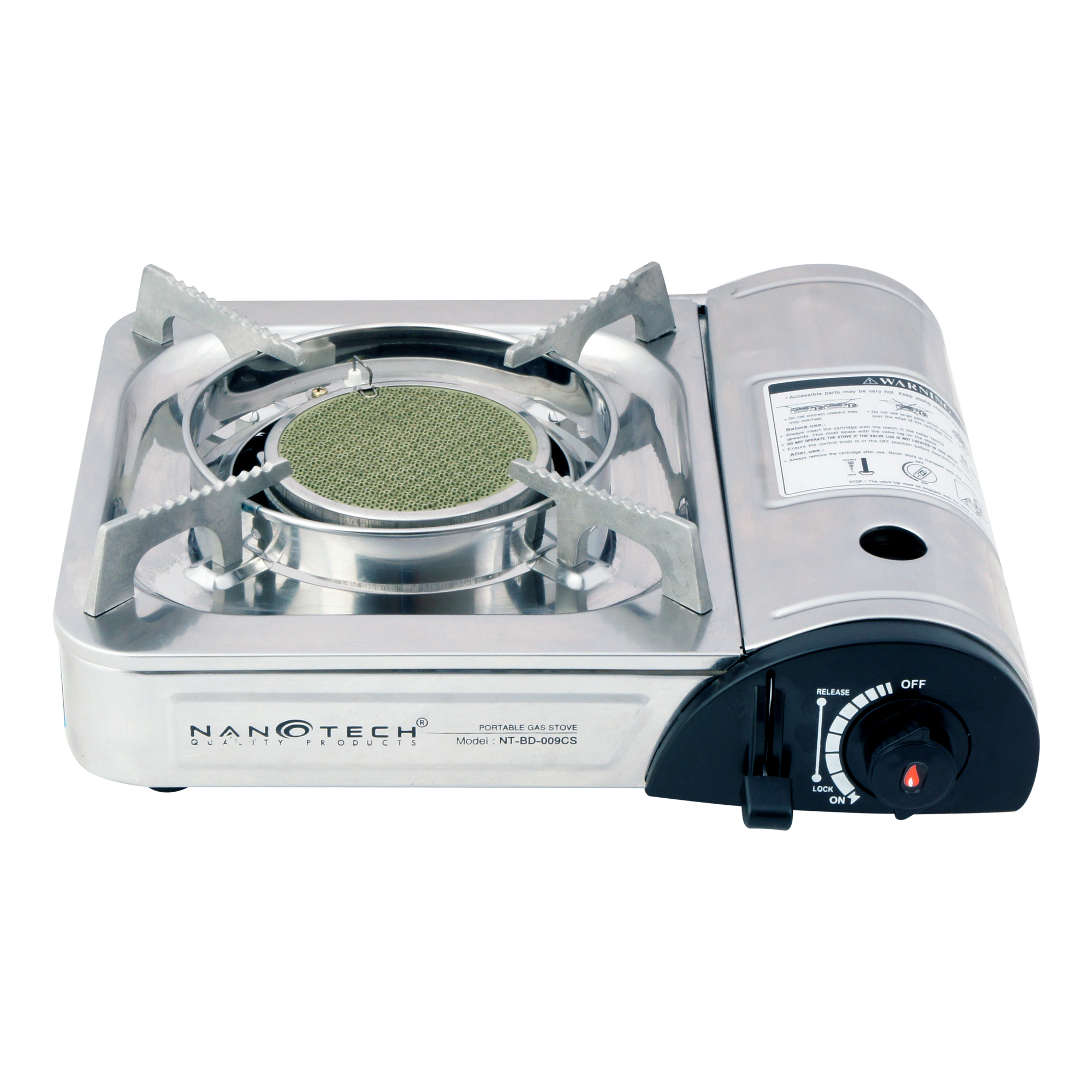 เตาปิคนิคสเตนเลส รุ่น NT-BD-009CS เตากล่องปิคนิค ยี่ห้อ Nanotech (ไม่รวมแก๊สกระป๋อง)