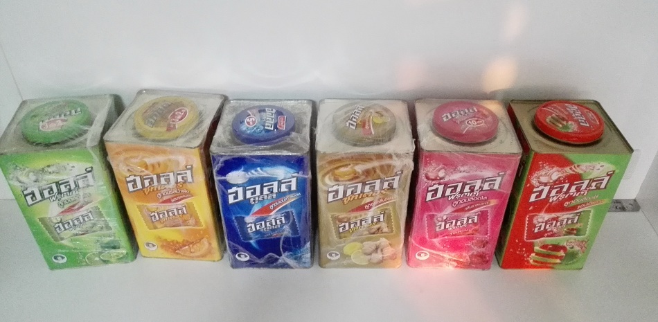 กระป่องลูอมฮอลล์ 6 ใบ 6 สี