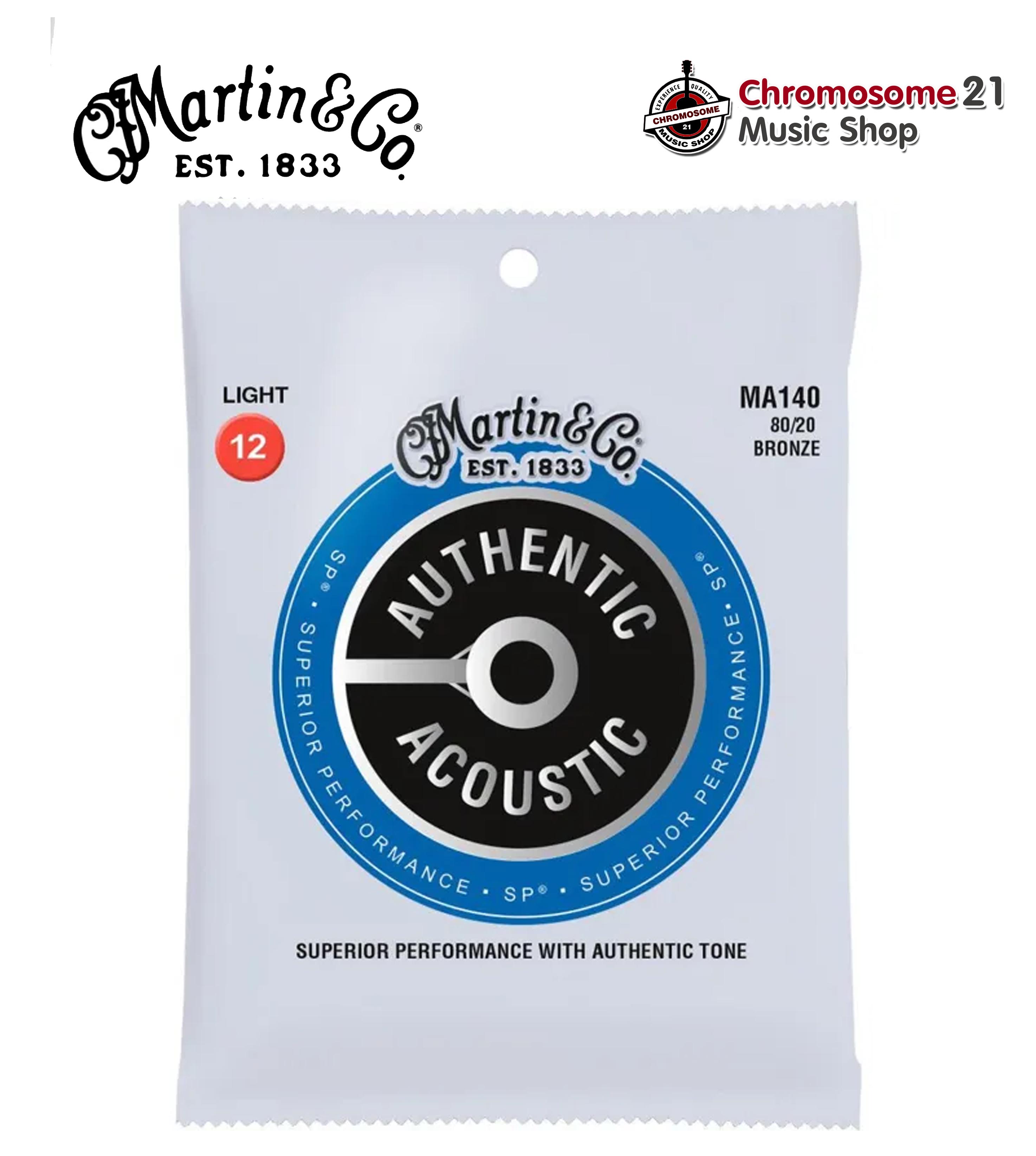 สายกีตาร์โปร่ง Martin MA140 ชุดเบอร์ 12 แบบ 80/20 Bronze