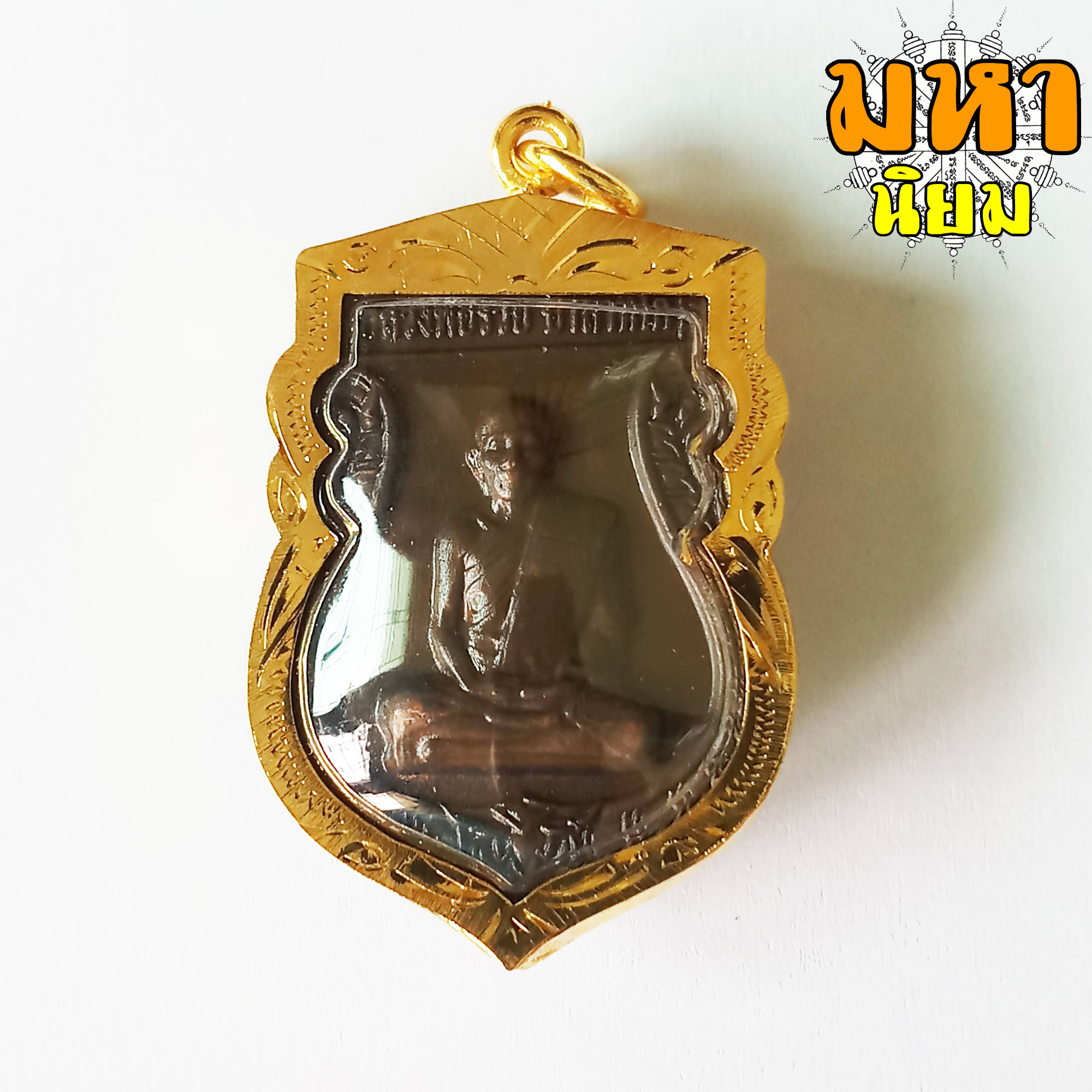 เหรียญเสมา หลวงพ่อรวย ปาสาทิโก วัดตะโก จ.อยุธยา กรอบทองไมครอน