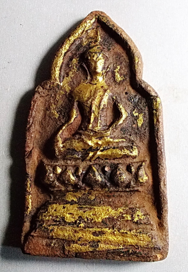 พระขุนแผนฐานบัว เนื้อดิน กรุวัดใหญ่ชัยมงคล อยุธยา #lnw1144 (ขายแล้ว)