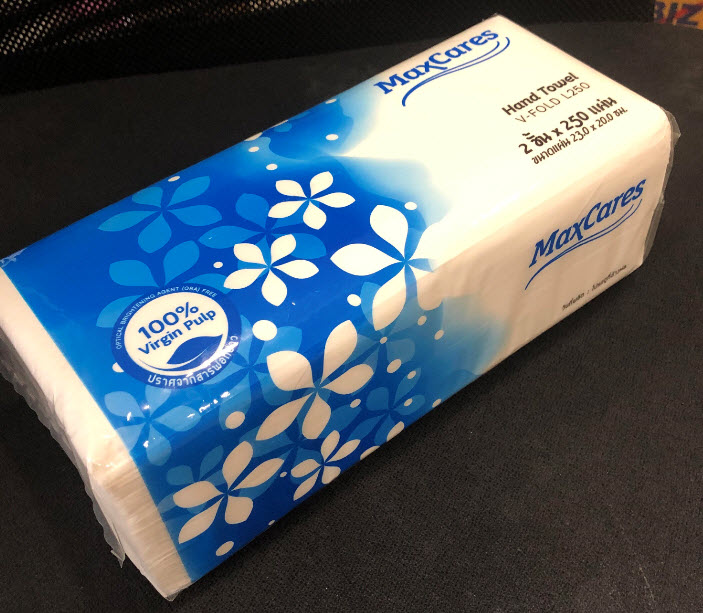 กระดาษเช็ดมือ MaxCares V-FOLD M250