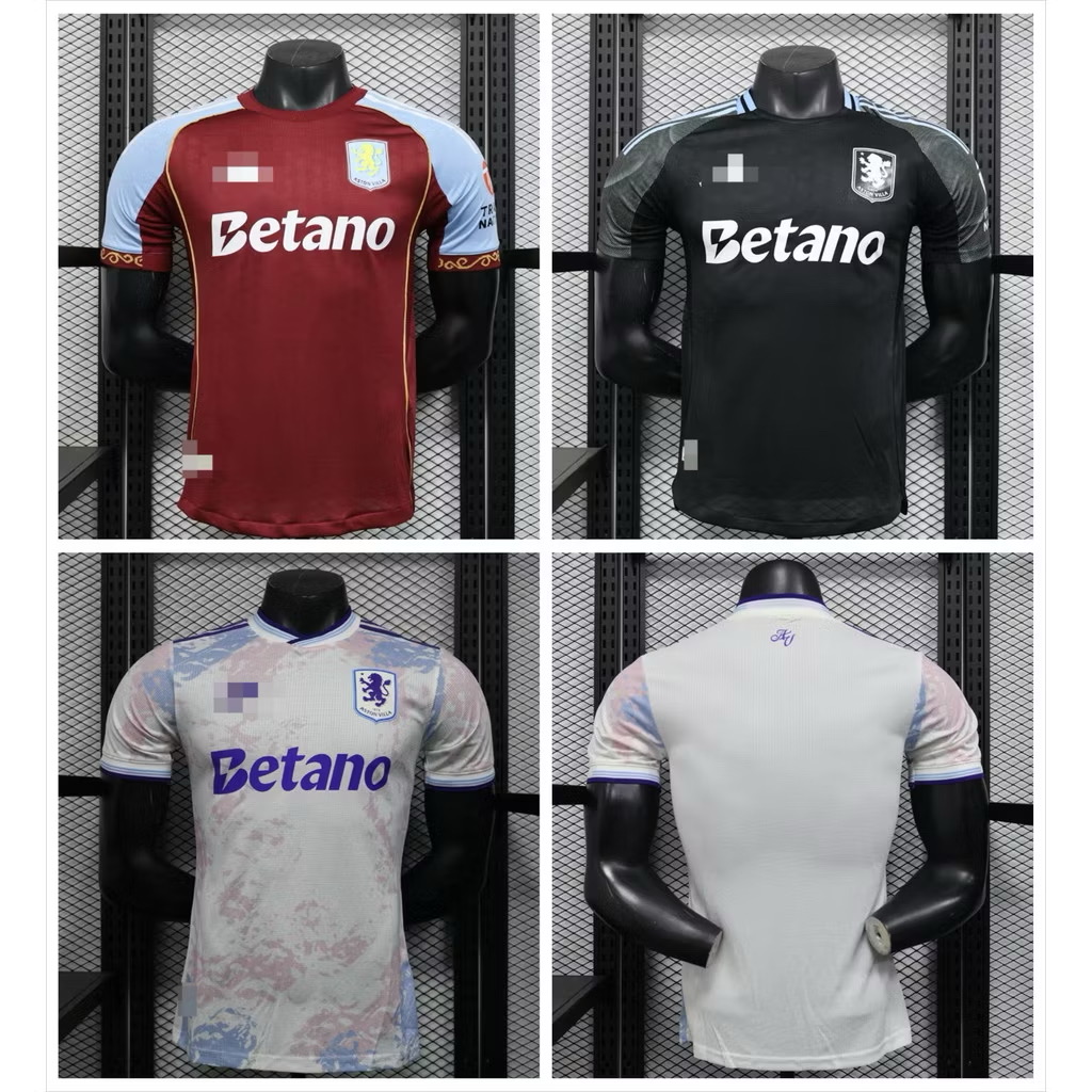 2025-26 เสื้อฟุตบอลเเอสตัน วิลล่า 3 สี สำหรับผู้ชาย Player Edition เกรดนักเตะ Size S-2XL