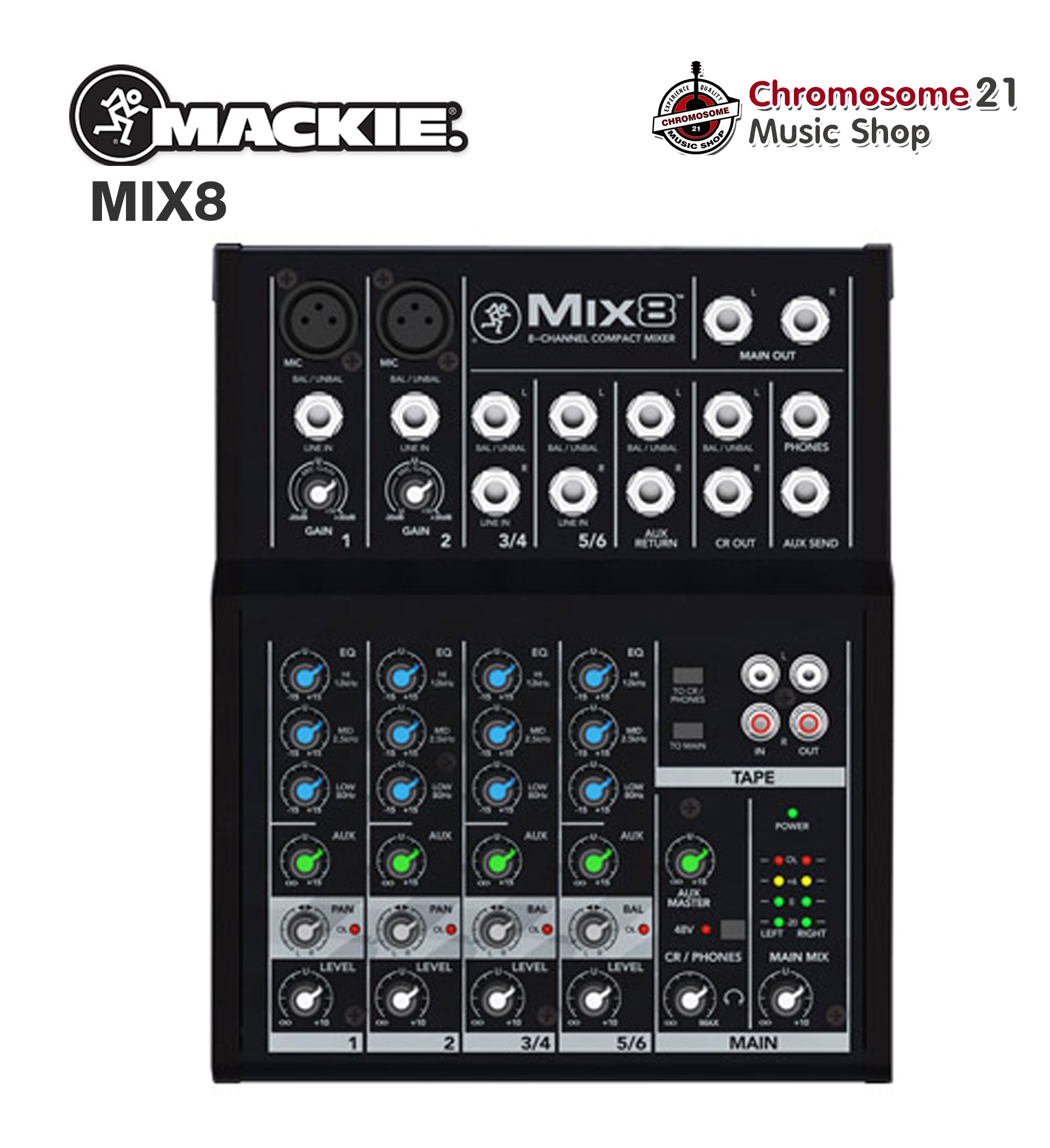Mackie MIX8 มิกเซอร์อนาล็อก 8 แชนแนล