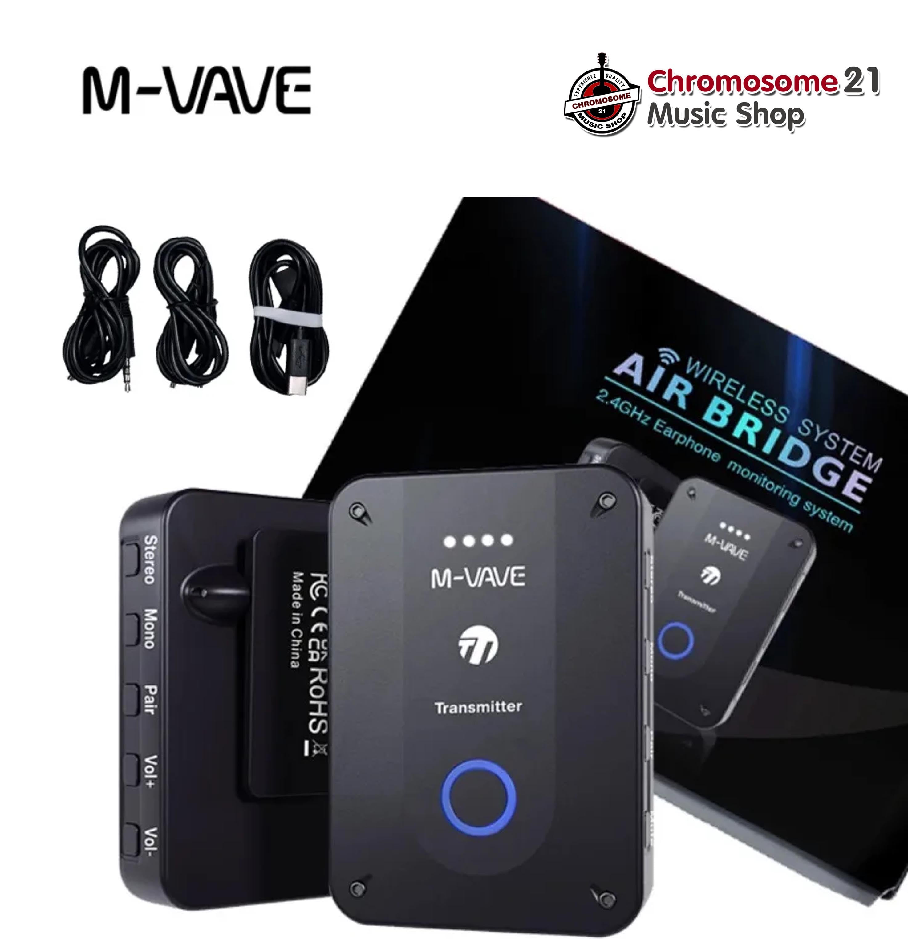 ไวเลส เอียร์มอนิเตอร์ M-VAVE WP-9 2.4 GHz Wireless In-Ear Monitor System
