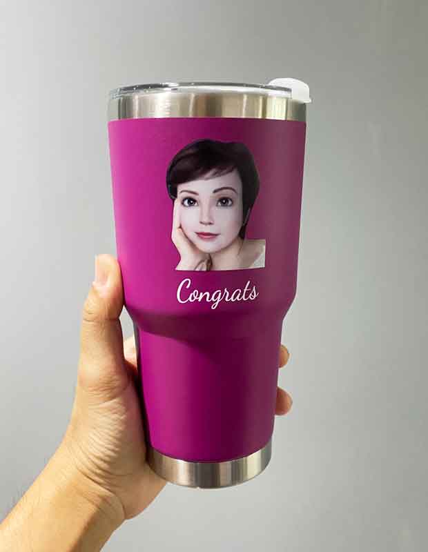 แก้วทรง YETI พิมพ์รูปวาดภาพสีน้ำ