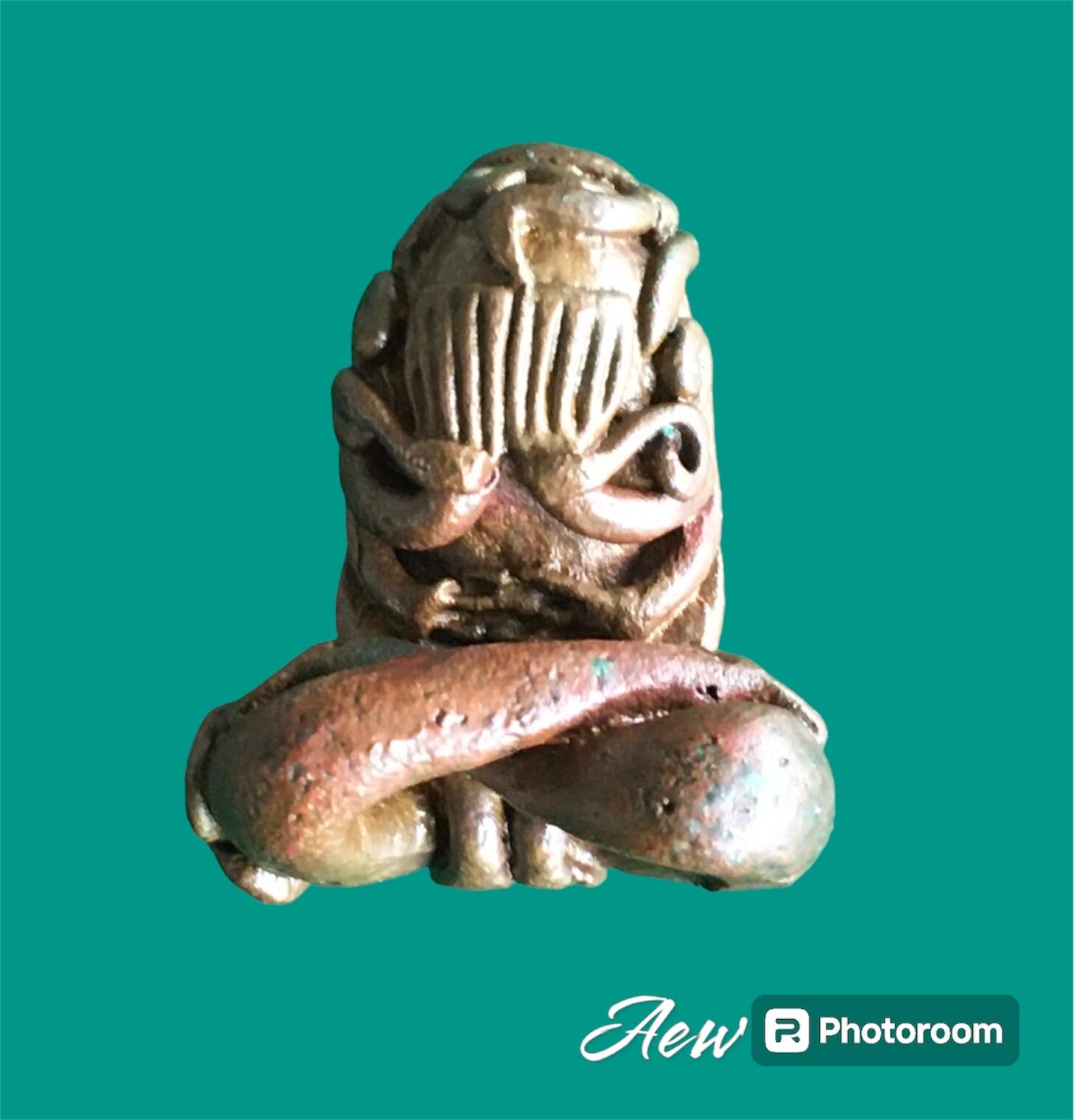 พระปิดตายันต์ยุ่ง หลวงพ่อเกษม สุสานไตรลักษณ์ ลำปาง เนื้อนวะ ปี2536 รุ่นแรก (ต๊อกโค๊ด ก.)