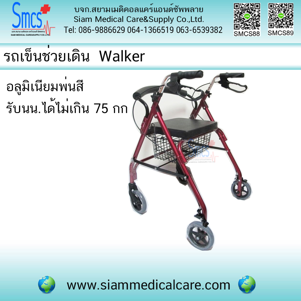 รถเข็นฝึกเดิน (Rollator Walker)