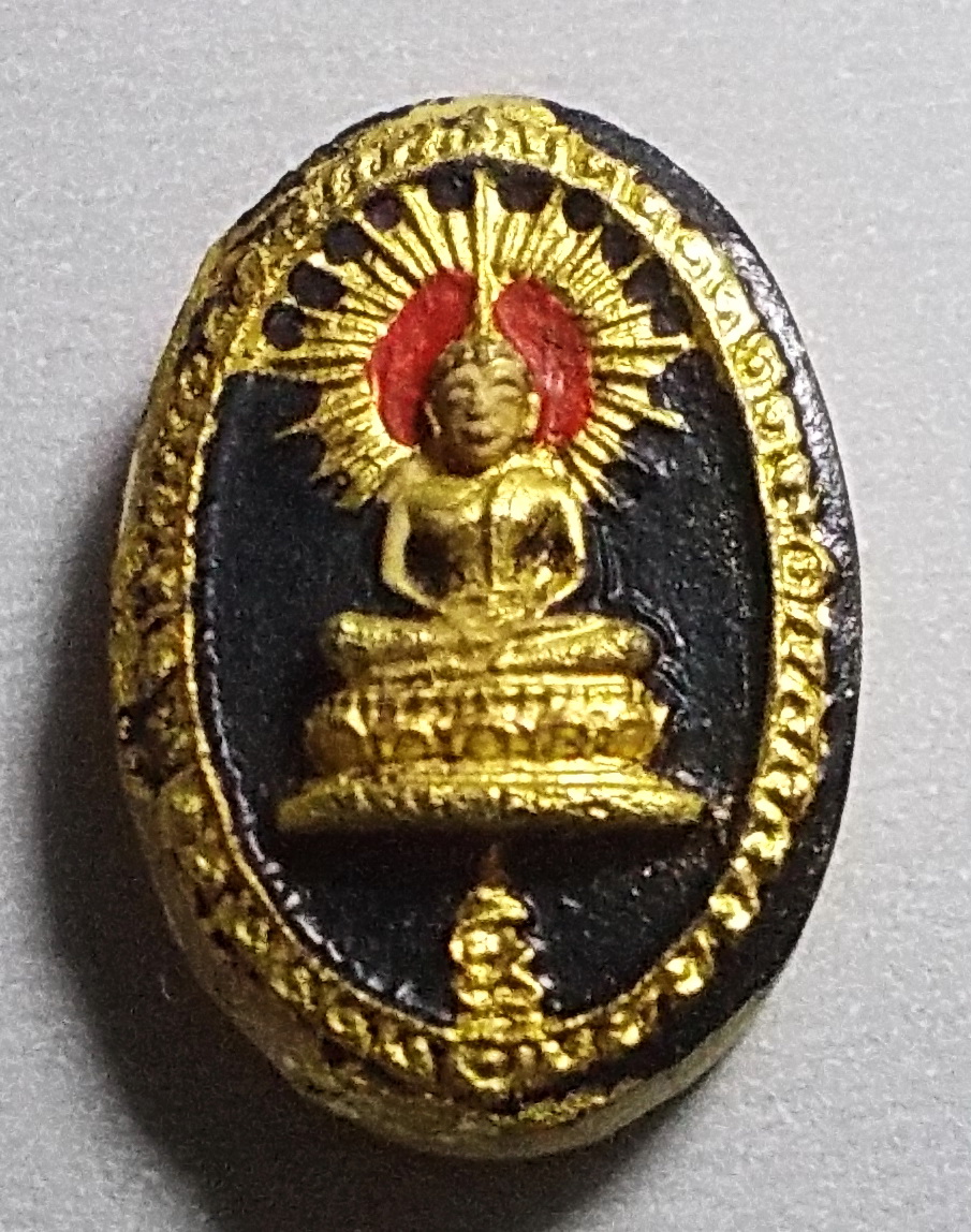 พระพุทธ เนื้อผง สมาธิรัศมีหลังยันต์ ลงสัลงทอง ไม่ทราบที่ #lnw776