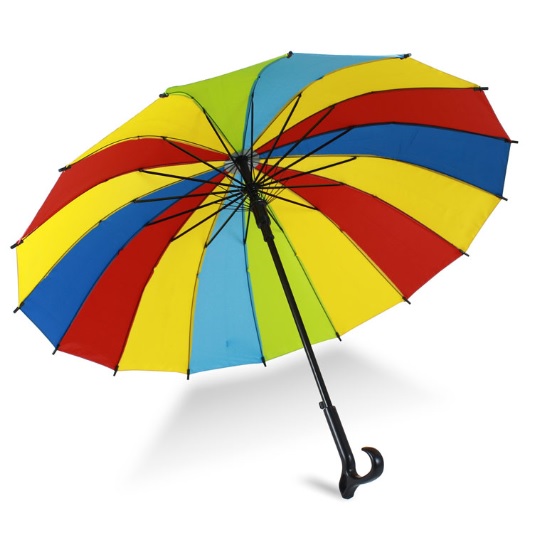 ร่มไม้เท้าสีรุ้ง 16 ก้าน