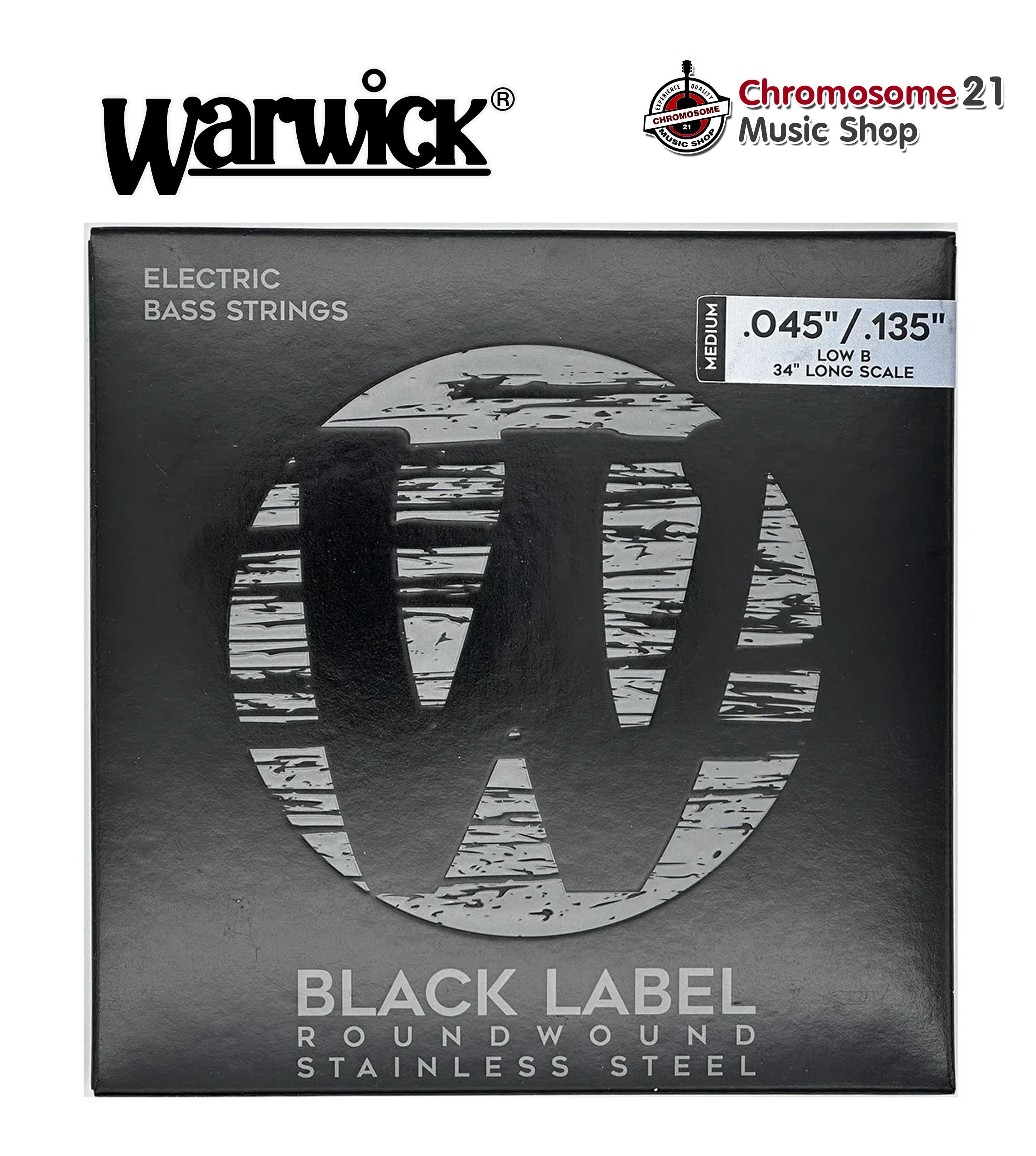 สายเบส ชุด5สาย Warwick .045-.135 / BLACK LABEL - BASS STRING, 5-STRING, MEDIUM,