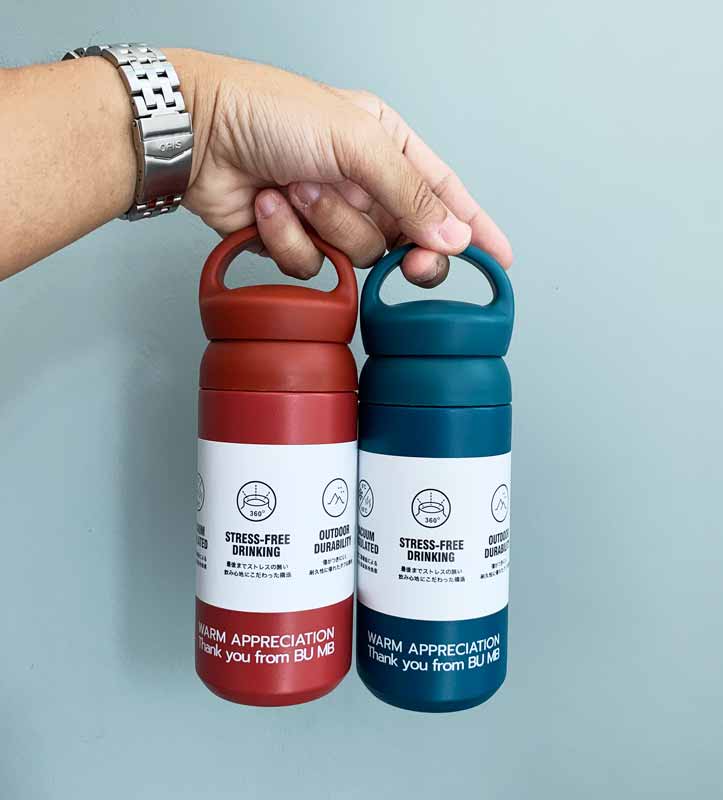 กระบอกน้ำหูหิ้ว พร้อมพิมพ์ ขนาด 500 mL.