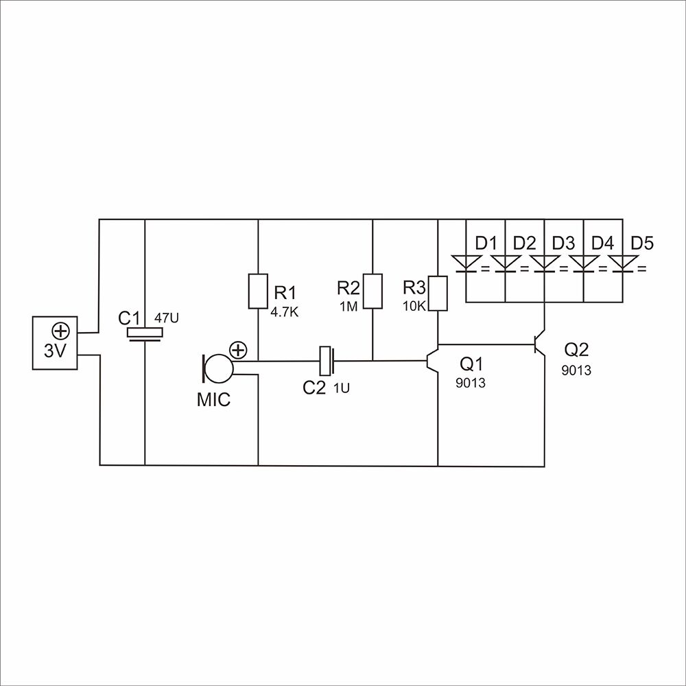 LED Melody แสง อิเล็กทรอนิกส์ ขนาดเล็กการเรียนรู้อิเล็กทรอนิกส์อิเล็กทรอนิกส์
