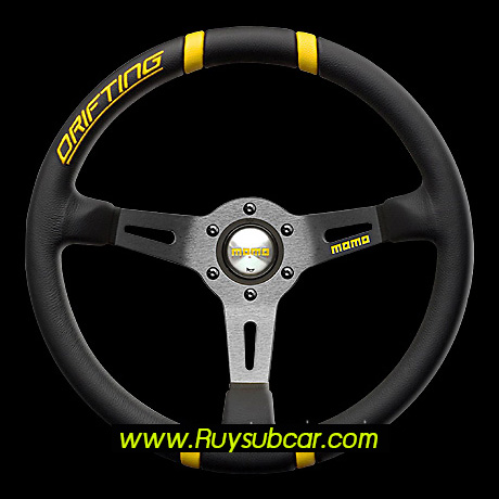 STW-002 พวงมาลัยก้านยกหนังแท้(MADE IN ITALY)รุ่นDrifting ก้านเทา ราคา/วง