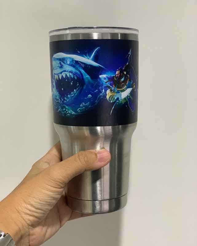 แก้วทรง YETI พร้อมพิมพ์รูปจากอินเตอร์เนต การ์ตูน