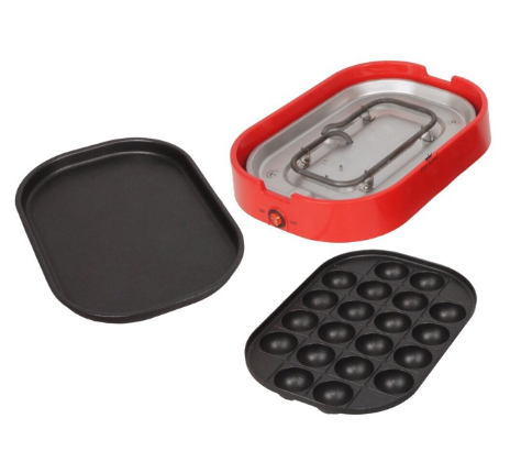 FRY KING เครื่องทำทาโกะยากิ 20 หลุม รุ่น FR-C14 พร้อม กระทะผัดยากิโซบะ ถอดเปลี่ยนได้