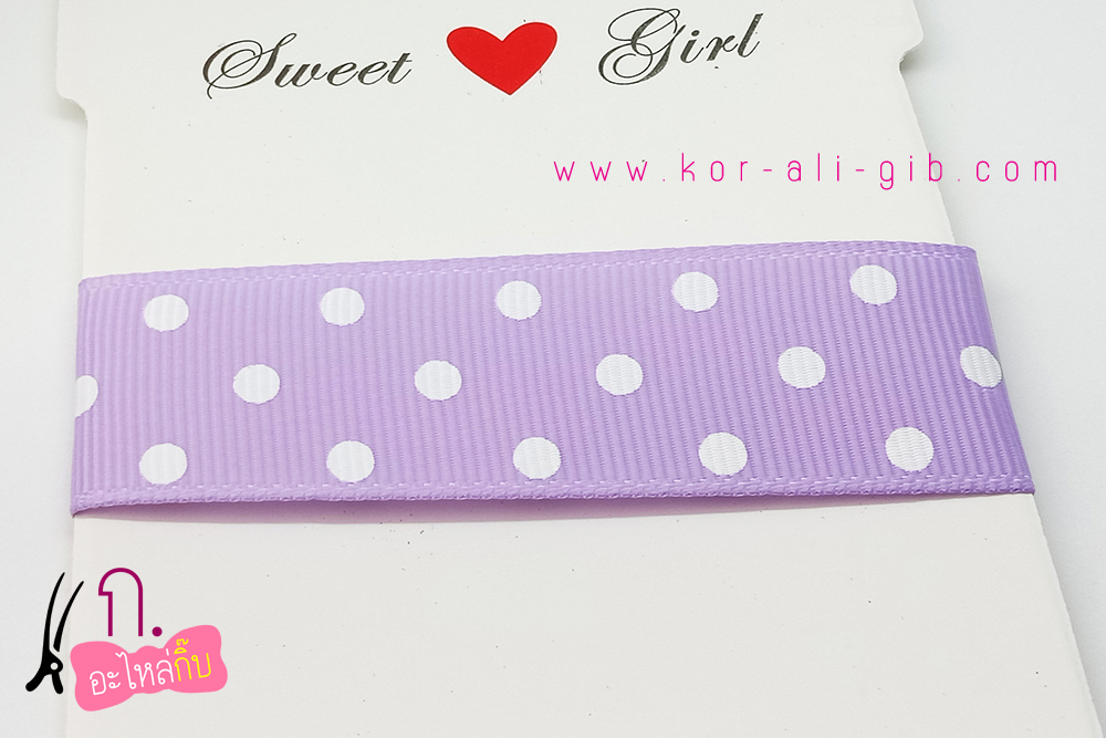 PD148 ริบบิ้นลายจุด ขนาด 22 mm (ขาย 10 หลา)