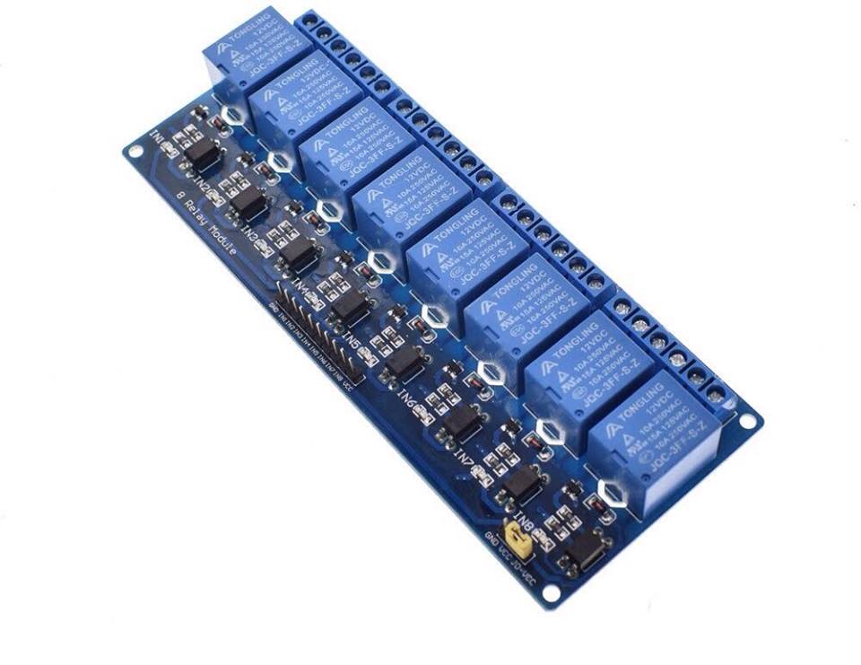รีเลย์โมดูล 8 ช่อง 12 โวลต์