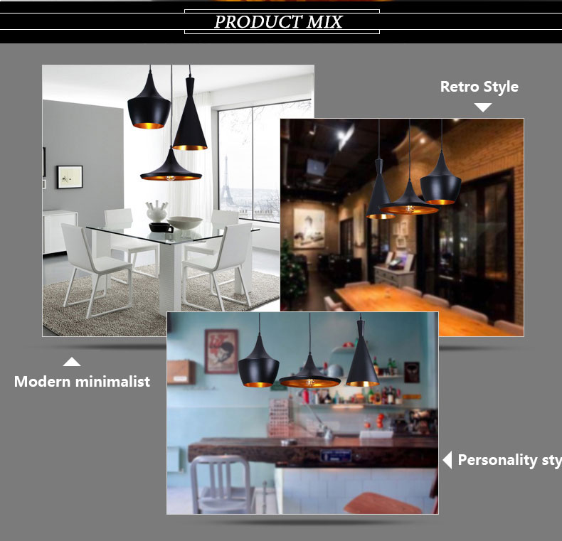 โคมไฟห้อยเพดาน โคมแขวนโมเดิร์นแฟชั่น หัวเดี่ยว A B C