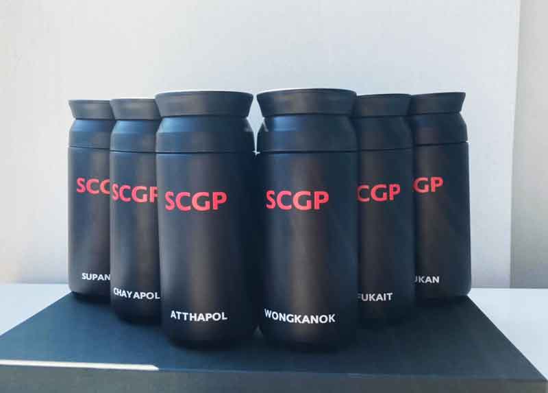 สกรีนแก้วเก็บความเย็น 1 สี แบบเทคนิคมีโลโก้เดิม