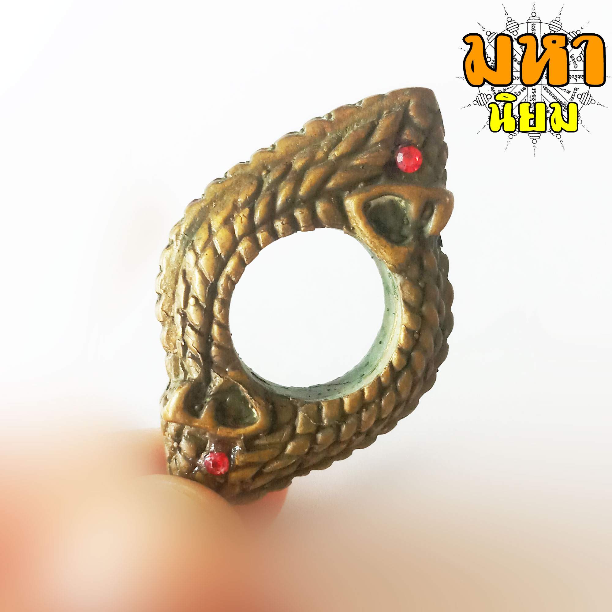 บ่วงบาศ พญานาคราช ตาแดง วัดป่าคำชะโนด จ.อุดรธานี เนื้อทองเหลือง