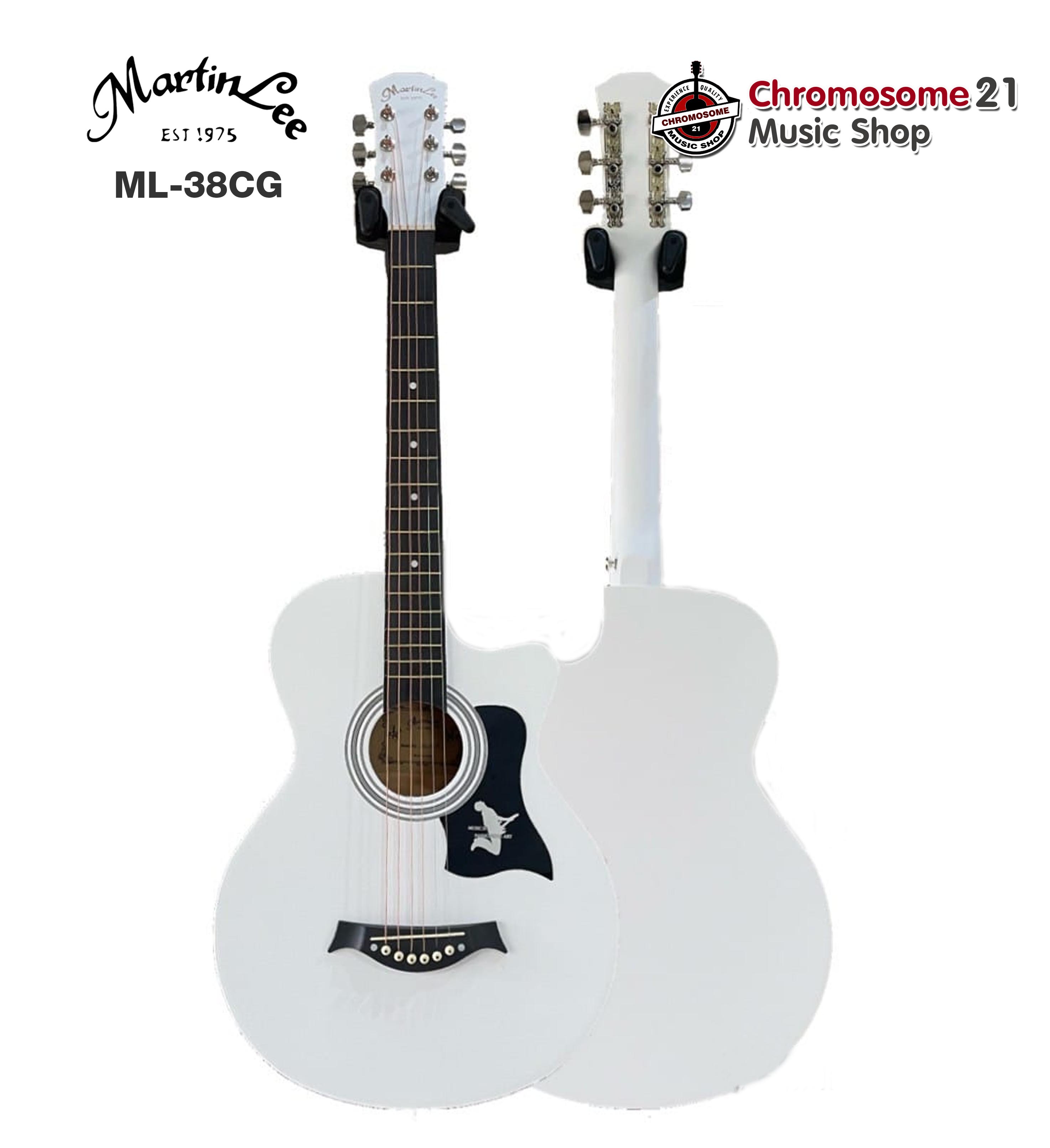 กีตาร์โปร่ง MartinLee รุ่น ML-38CG ขนาด 38” สีขาว