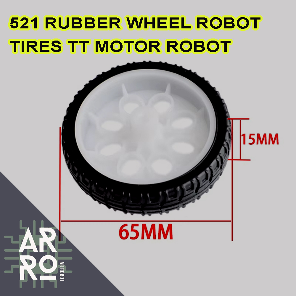 521 Rubber Wheel Robot Tires TT Motor Robot Smart Car Platform (ราคาต่อคู่)