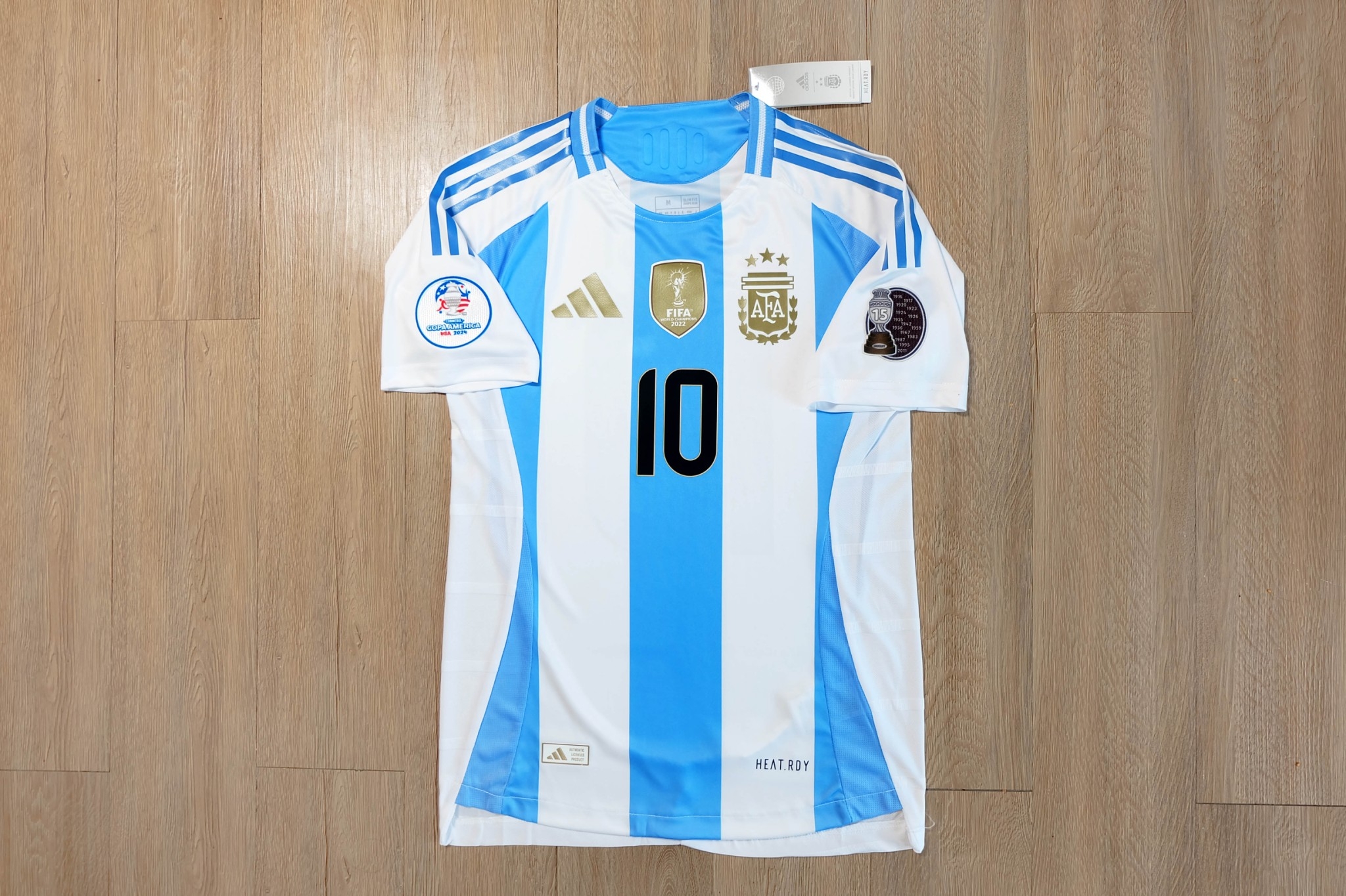 เสื้อทีมชาติอาเจน สีฟ้า เกรดนักเตะ 2024 พร้อมชื่อ เบอร์ อาม MESSI # 10
