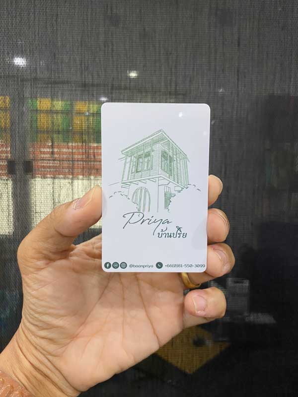 พิมพ์คีย์การ์ดแข็ง พิมพ์ Key card RFID 4 สี ไม่ลอกง่าย