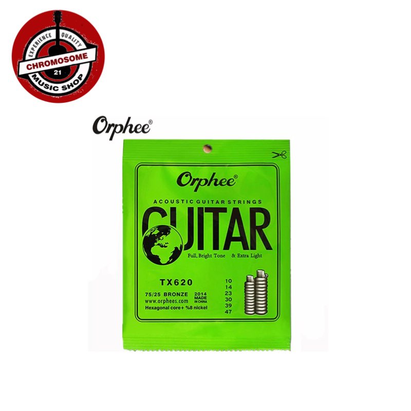 สายกีตาร์โปร่งชุด Orphee รุ่น TX620(.010-.047)