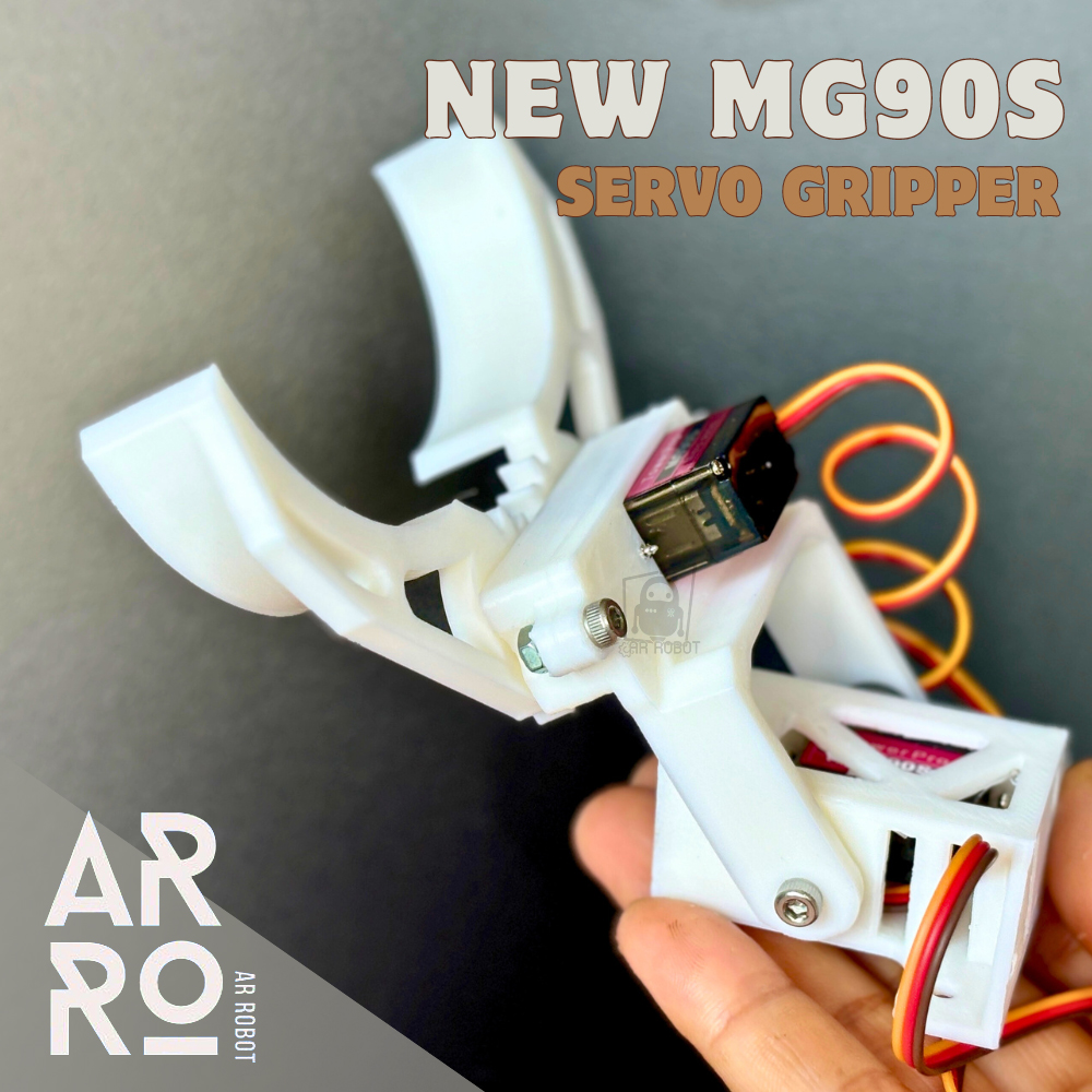 มือจับเซอร์โว Mg90s มือจับกริปเปอร์ 3D Servo Grirpper สีขาว