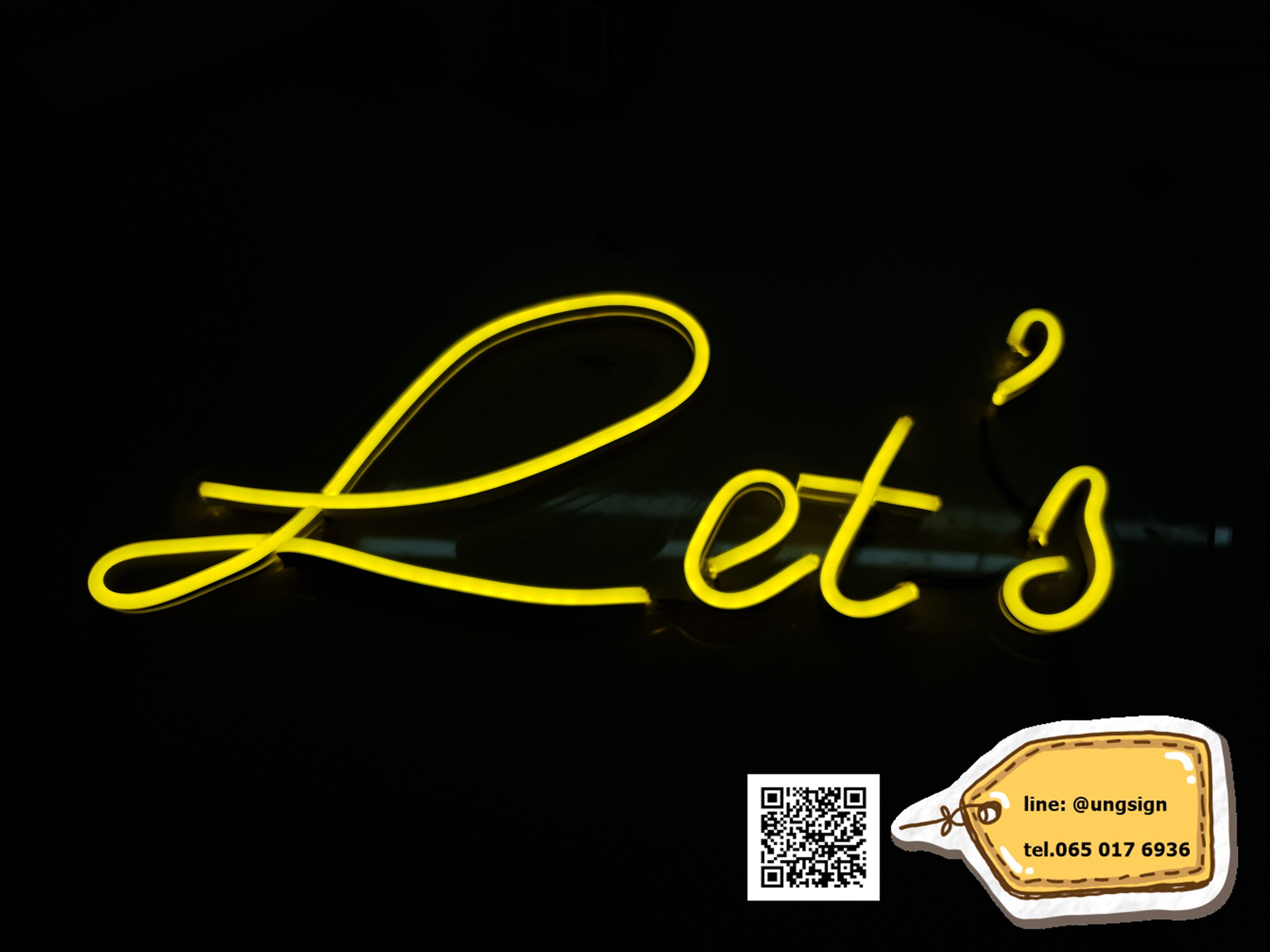 ป้ายนีออนเฟรค "Let Party"