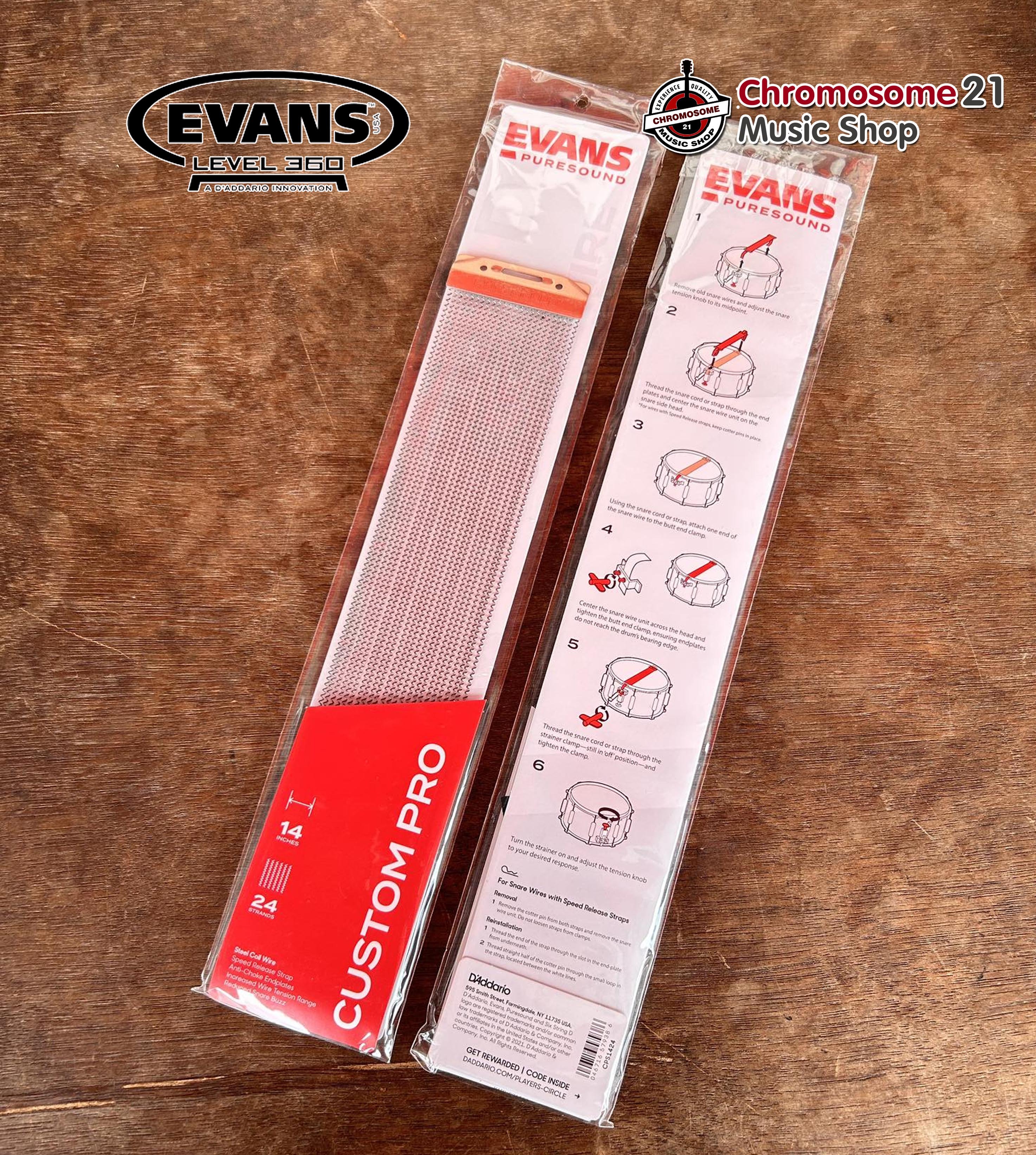 แส้สแนร์ 14 นิ้ว Evans Puresound แบบ 24 เส้น CPS1424