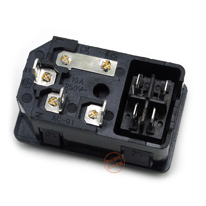 ซ็อกเก็ตไฟฟ้า AC-01 สามขั่ว พร้อมกล่องฟิวส์และสวิตซ์ #AC-01