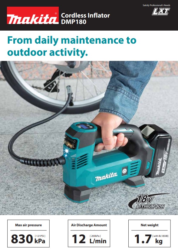 [CLT-FS] ปั๊มลมแบตเตอรี่ไร้สาย Makita รุ่น DMP180Z *ราคาเฉพาะตัวไม่รวมแบตเตอรี่