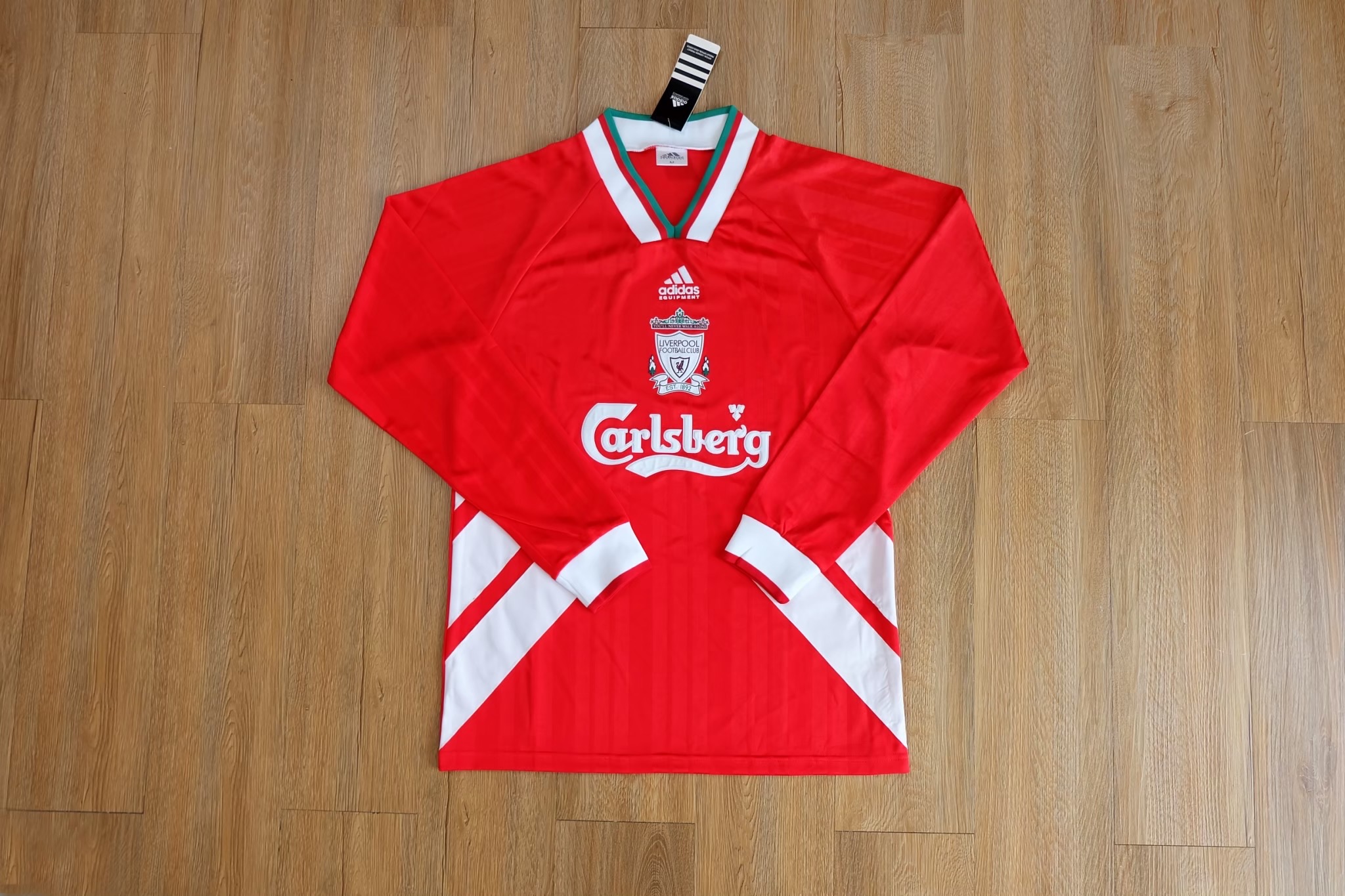 Retro เสื้อฟุตบอลย้อนยุค ลิ้วพูล เเขนยาว สีแดง ปี 1993-95