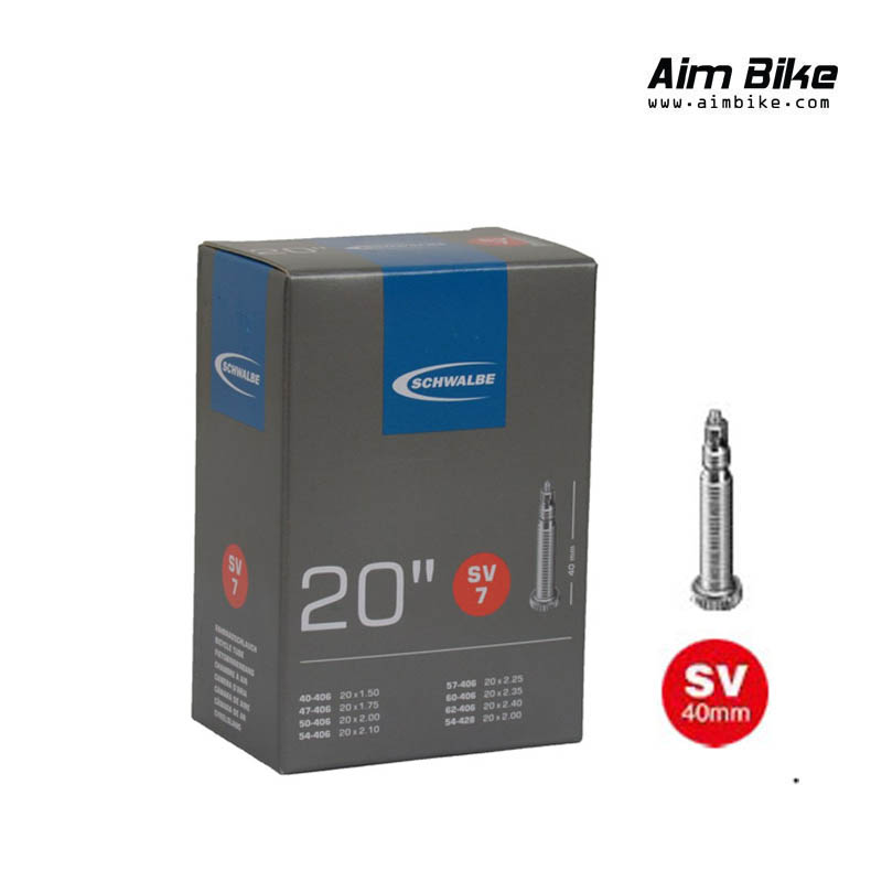 ยางใน Schwalbe รุ่น SV7 ขนาด 20 x 1.5/2.4" FV วาล์ว 40mm.