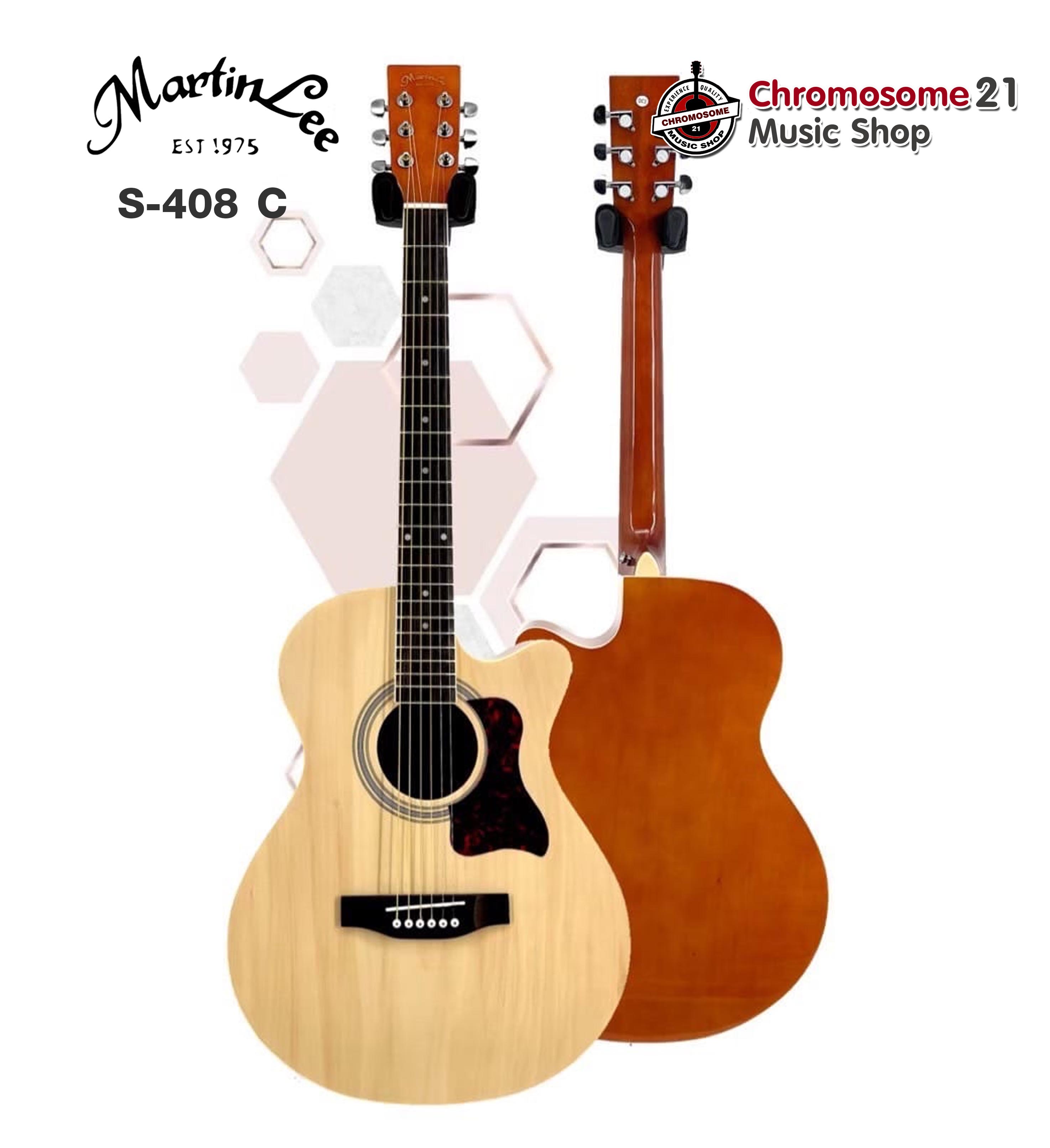 กีตาร์โปร่ง Martin Lee ML-408C ทรง GA (สีไม้ )