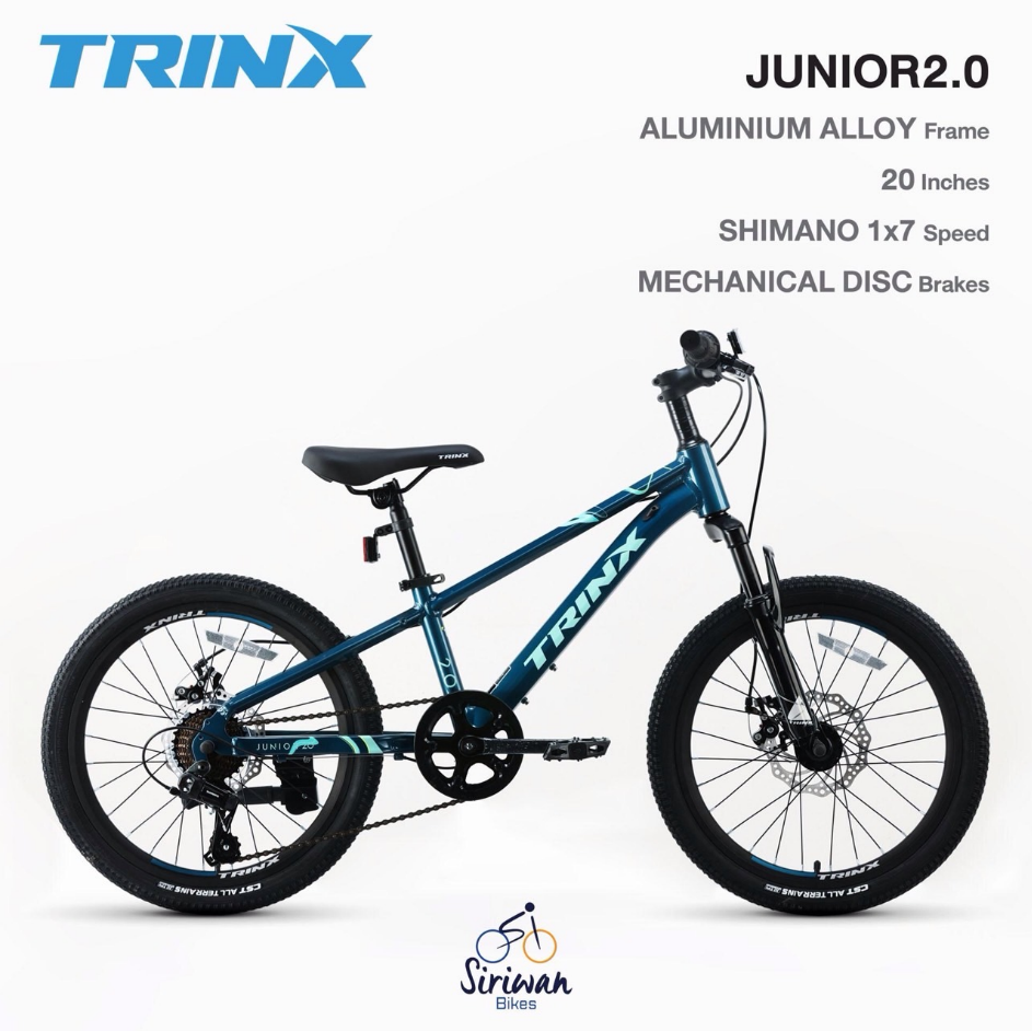 TRINX JUNIOR 2.0 จักรยานเสือภูเขาเด็ก ล้อ 20 นิ้ว เฟรมอลู เกียร์ SHIMANO 7 สปีด