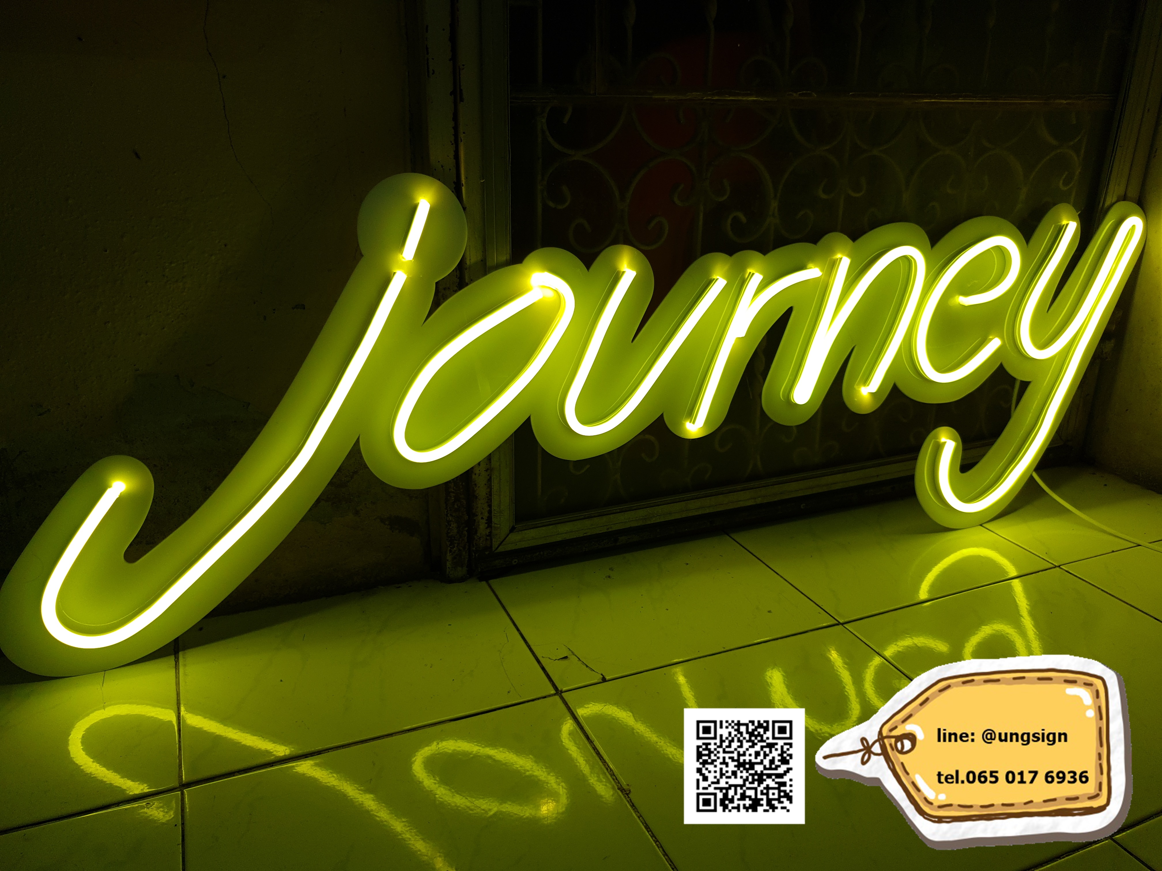 ป้ายนีออนเฟรค "jorney"