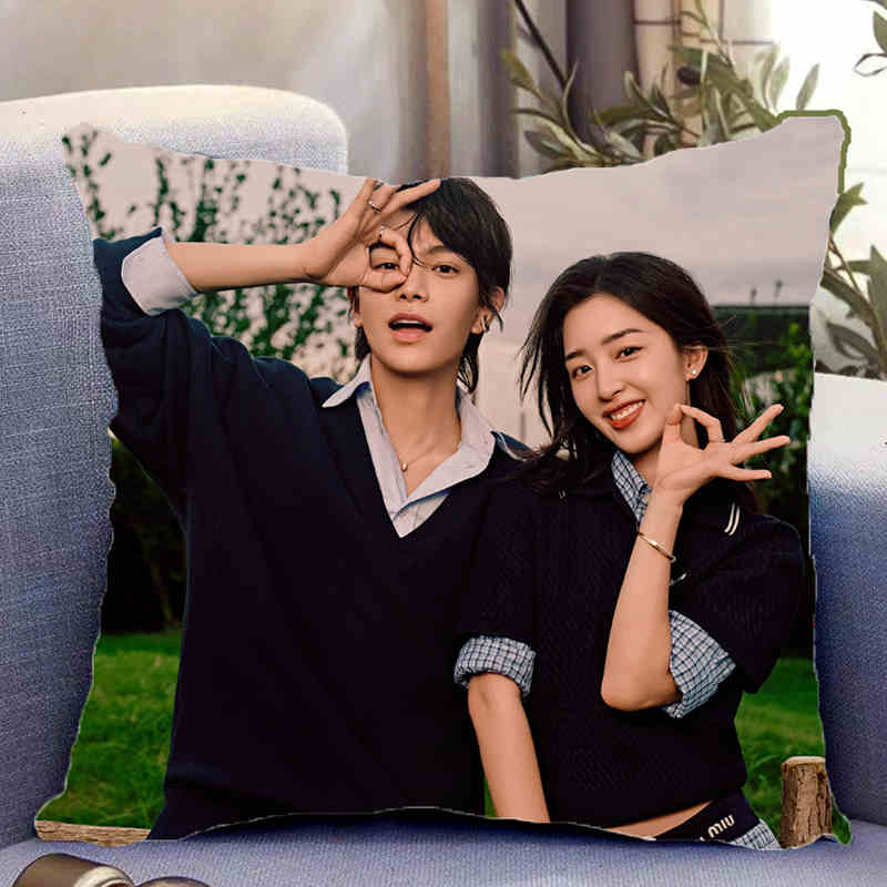 Pre - หมอนลายซีรีส์จีนทำนองรักกังวานแดนดิน 40 cm/"ติงอวี่ซี & เติ้งเอินซี"