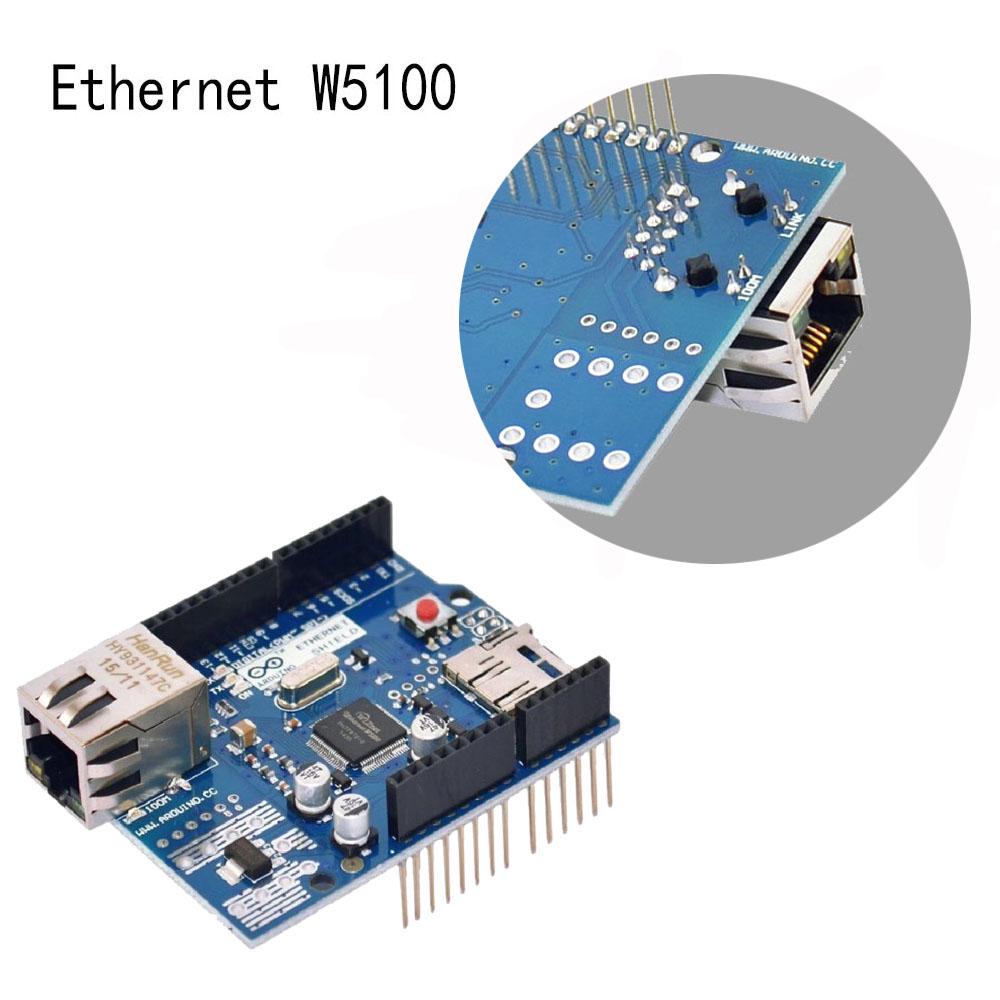 อีเทอร์เน็ตโล่ W5100 บอร์ด Arduino Micro SD W5100 เครือข่ายโมดูอีเธอร์เน็ตโล่ขยาย