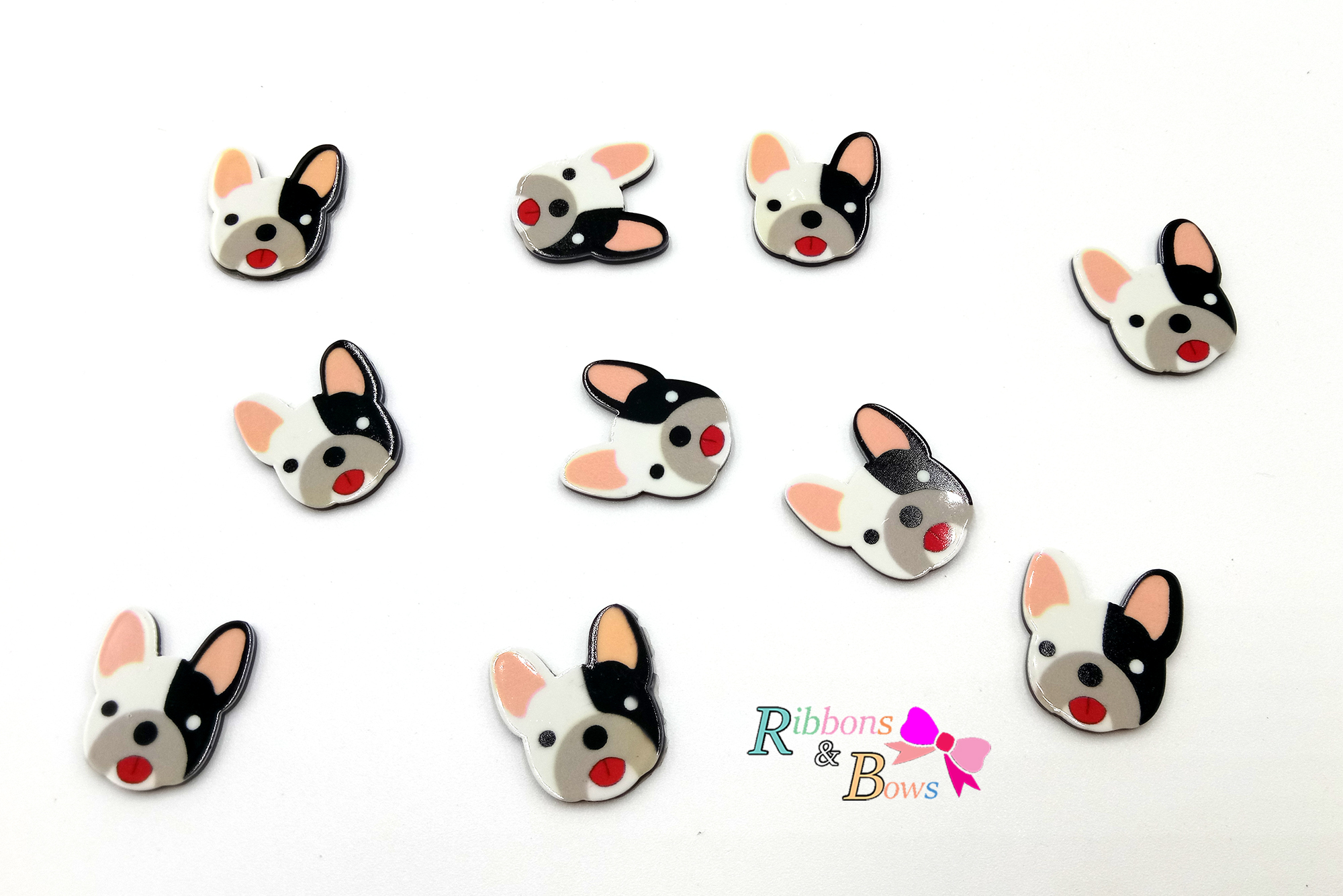 RD195 เรซิ่น น้องหมาแสนน่ารัก (แพค 10 ชิ้น)