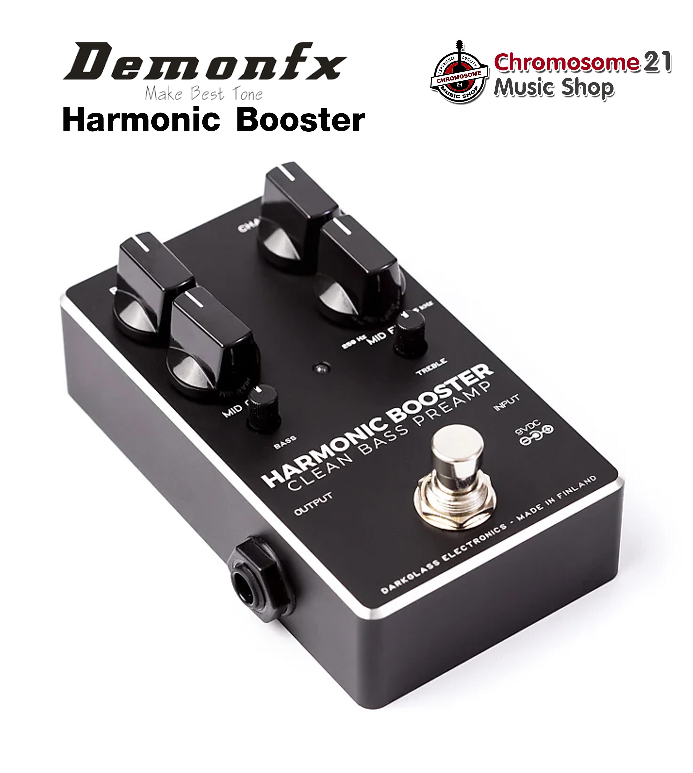 Demonfx Harmonic Booster Clean Boost Preamp Bass Effect Pedal