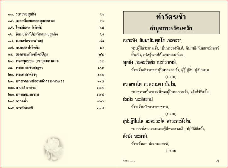 บทสวดมนต์แปล ทำวัตร เช้่า เย็น (453 )